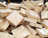 Laminated lumber scraps